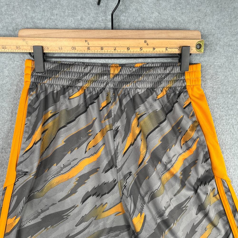 Adidas Gym Basketball Shorts Youth XL 18/20 Gray Orange Geometric Sports - Picture 5 of 8